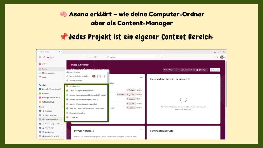 kostenlose Asana Funktionen für dein Business maximal ausnutzen